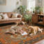 Tapis à imprimé animal vintage pour la lessive, la chambre à coucher et le salon-2063282901-2063282902