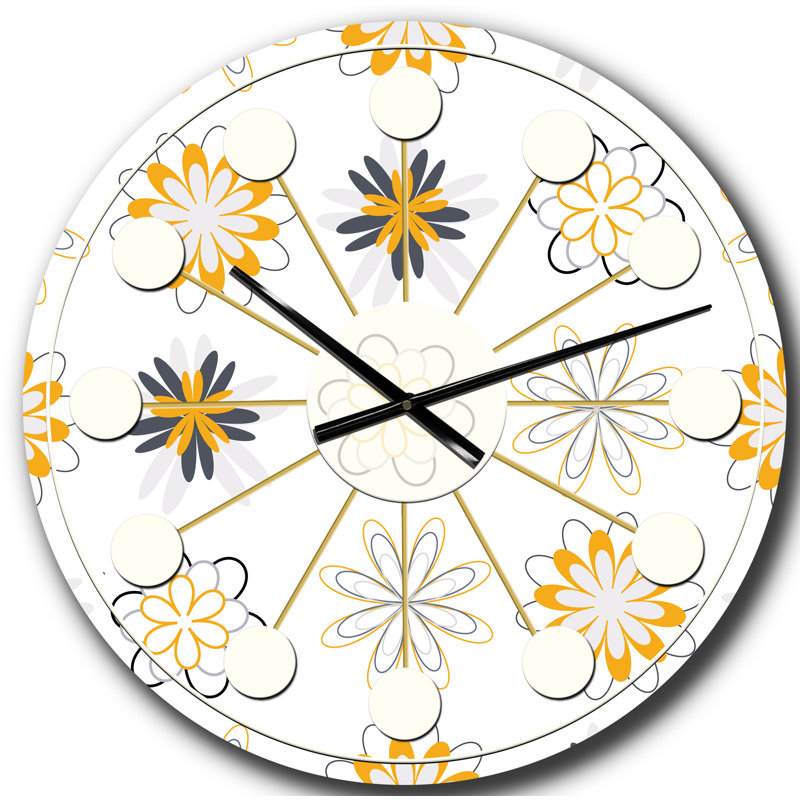 Horloge murale rétro Mid-Century, Surdimensionné