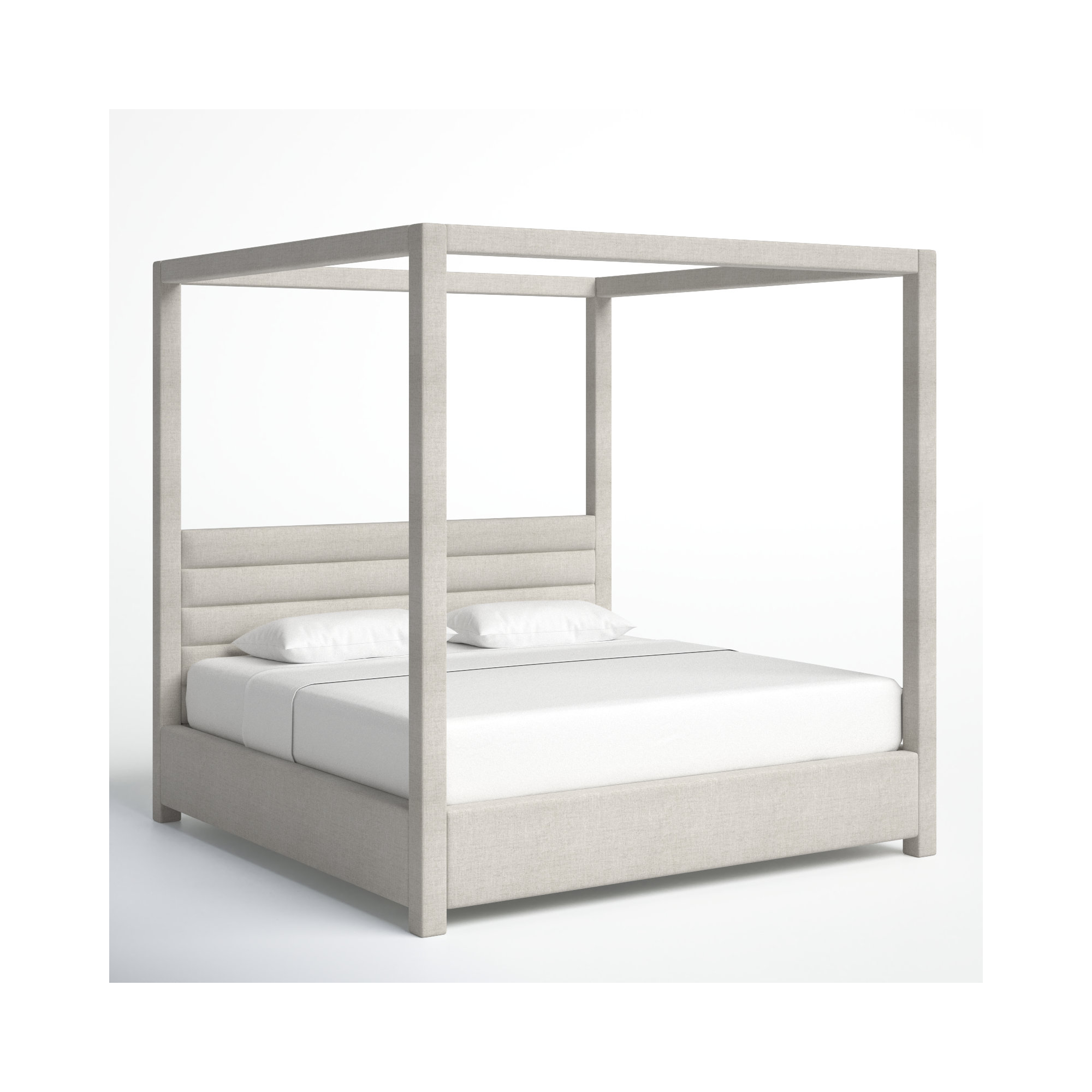 Herma Upholstered Canopy Bed, King