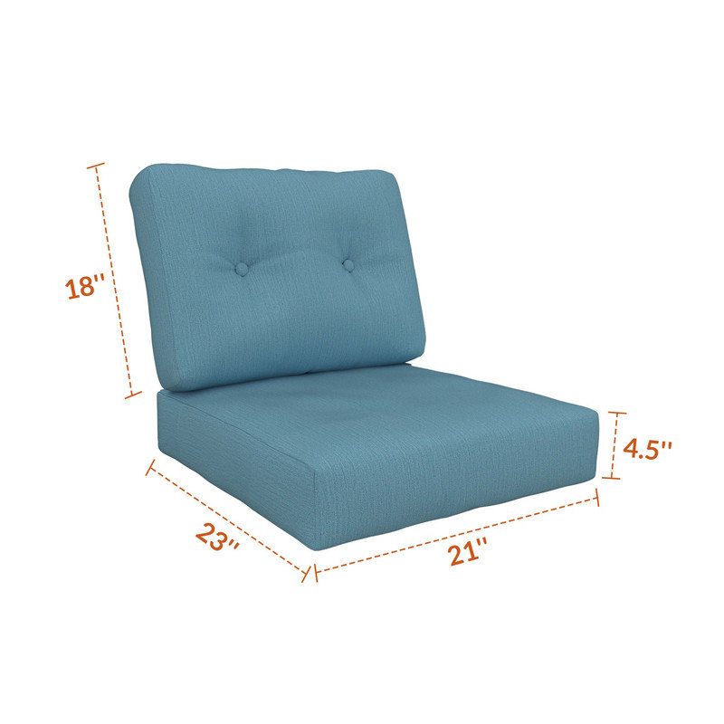 Coussin Sunbrella intérieur / extérieur à assise profonde, Horizon coulé