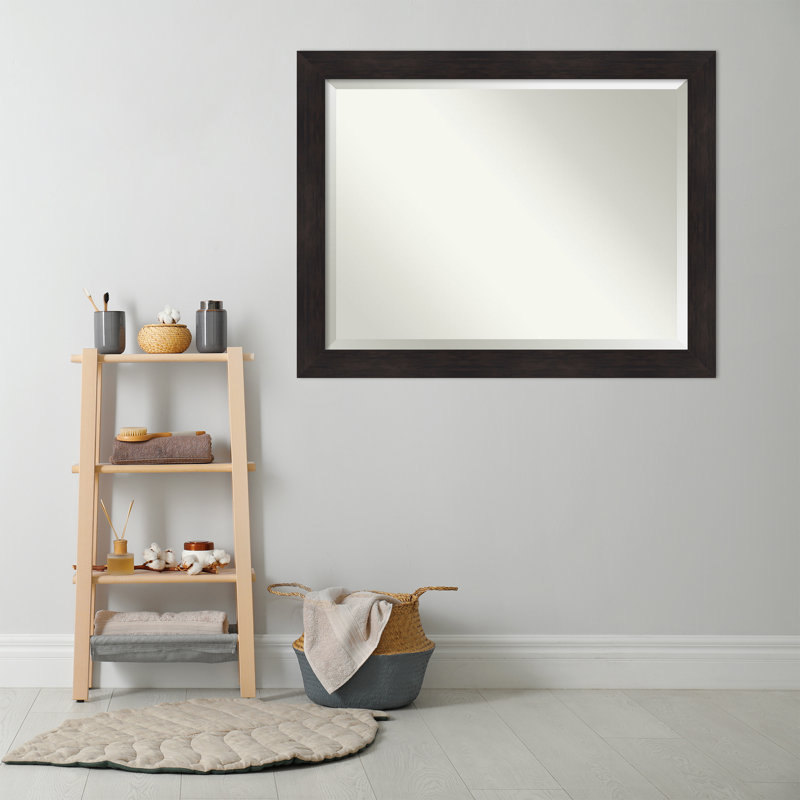 Jibril Brushed Nickel Beveled Bathroom / Vanity Mirror, 35" x 45"