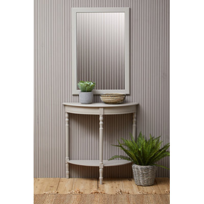 80cm Solid Wood Top Console Table