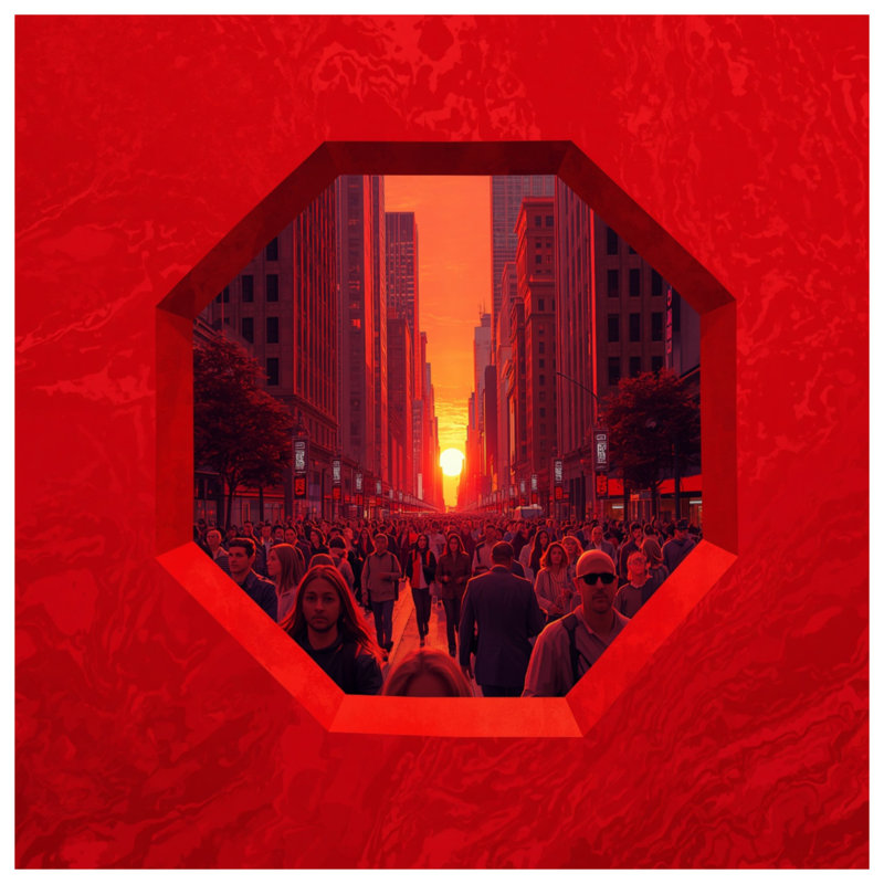 Rideaux de douche Red City Sunset, L 70 po x H 84 po