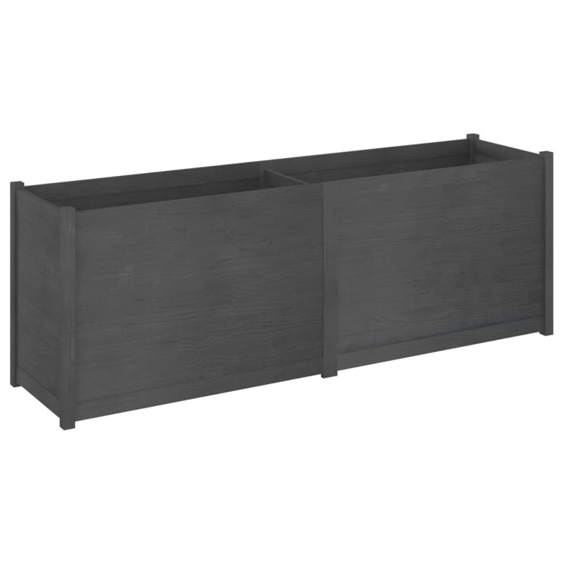 Boîte à fleurs en bois pour l'extérieur, H 27,6 po x l 78,7 po x P 19,7 po, gris