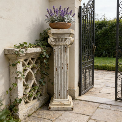 Roman Column with Base, Greek Column, Magnesium Oxide Large Statue Sculpture, Column Foot Support