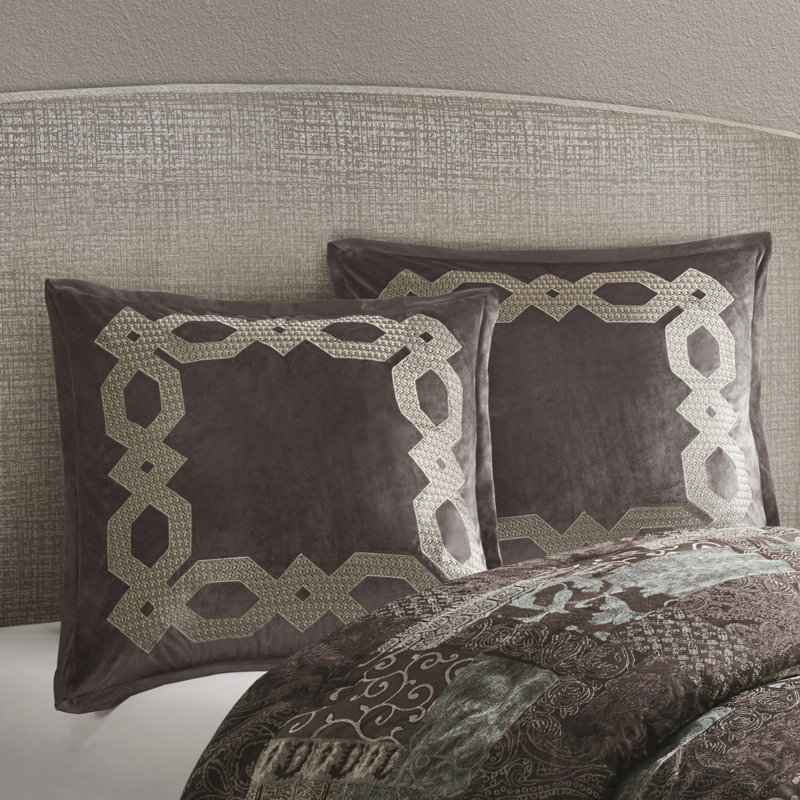 Croscill Clermont European Pillow Sham, Brown