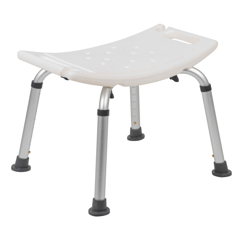 Hemsworth Tool-Free 300 Lb. Capacity, Adjustable Bath & Shower Chair w/ Non-slip Feet