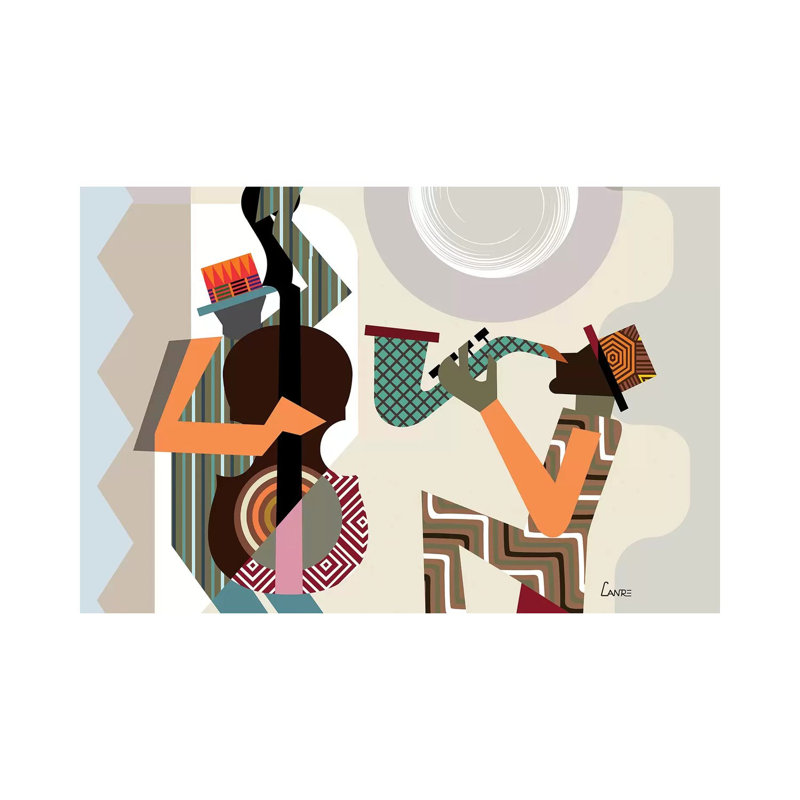 «Jazz Quintet» par Lanre Adefioye, impression sur toile tendue, H 40 po x l 60 po x 1,5 po
