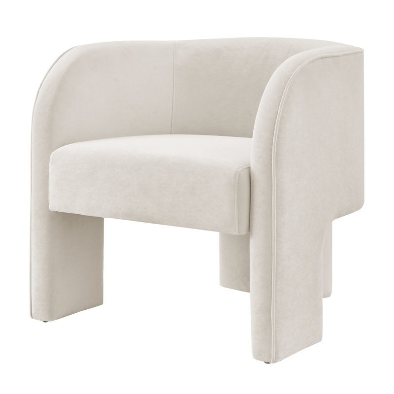 Zamiere 28Cm Wide Armchair, Dainty Cream Velvet