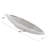 Hurtt Aluminum Metal Sleek Minimalistic Boat Decor Silver Tray