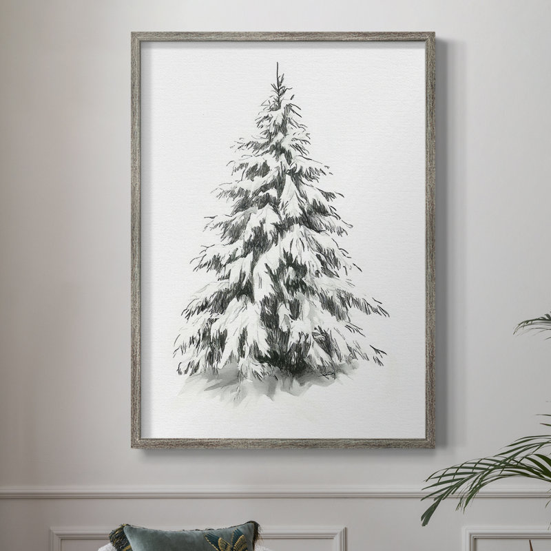 «Christmas Holiday Art», reproduction encadrée en bois massif, H 15 po x l 12 po
