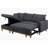 Colton 84.25" Dark Gray Woven Reversible Sleeper Sectional Sofa with Storage Chaise