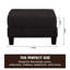 Repose-pieds carré avec rangement 31 po-619357676