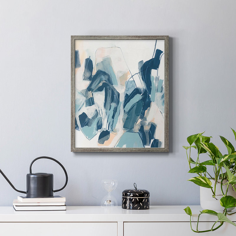 Toile encadrée de qualité supérieure à emboîtement Melody II - prête à être accrochée, Gris, H 24 po x l 20 po