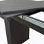 Table de salle à manger extensible pour 4 à 8 personnes, table de cuisine ovale avec base en bois pour salon familial (noir)