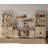 Laziza Farmhouse Entertainment Center With Bookshelf For Tvs Up To 75",Mid Century Modern TV Stand With 73"H Tall 5-Tier Bookcase With Open Storage And Barn Doors For Living Room,Bedroom,-123627540-123627538