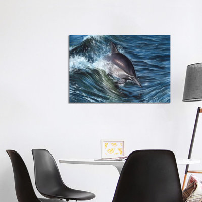 Dolphin by Richard Macwee - Wrapped Canvas Print