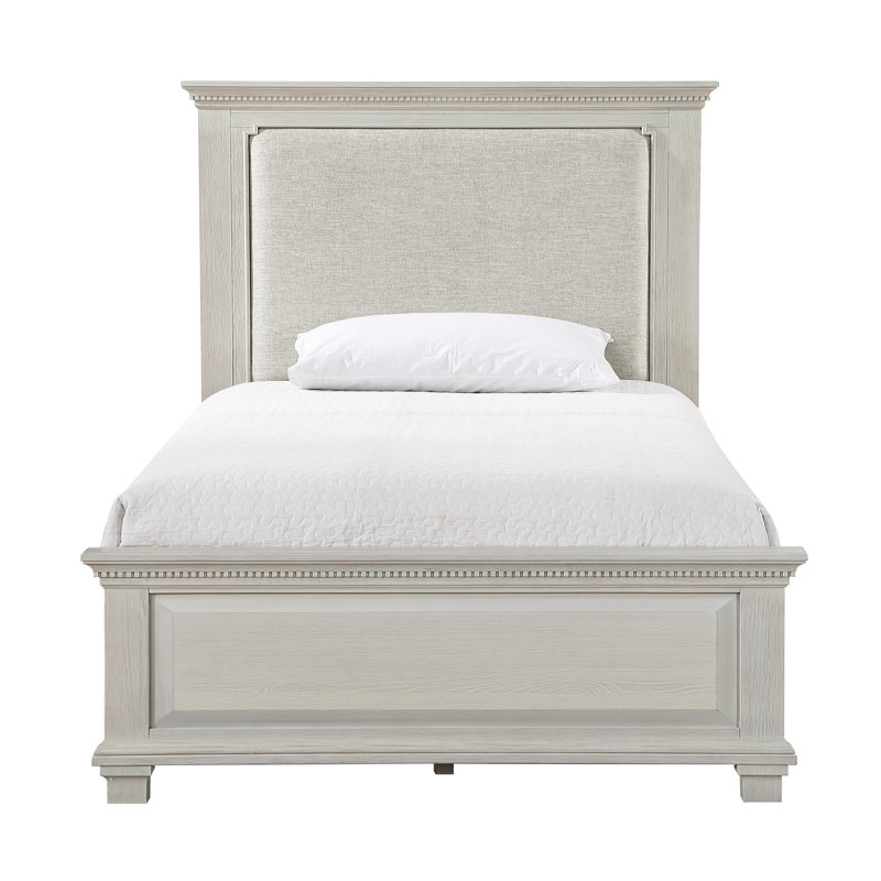 Izaguirre Wood Full Size Panel Bed, Gray, Full / Double