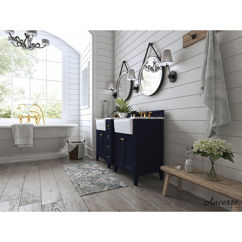 Adeline 60 in. Handmade Double Vanity, Heritage Blue
