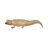 Decorative Metal Alligator Figurine for Tabletop Decor - Sculptural Object Statue Accent for Living Room or Home Decoration - 37", Gold & Metallic