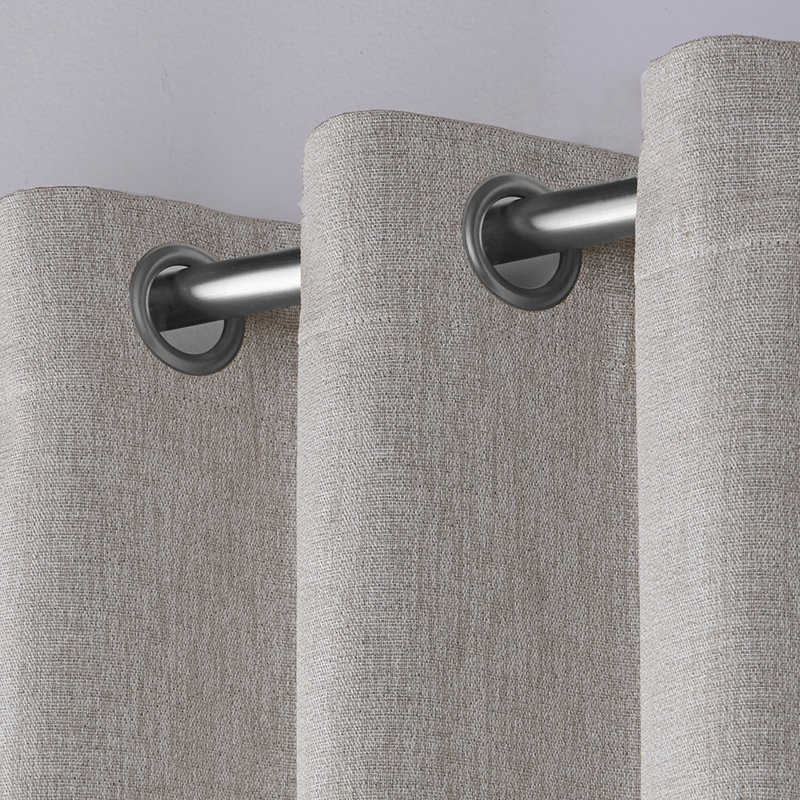 Champlain Room Darkening Curtain Pair, Sand, 52"W x 108"L