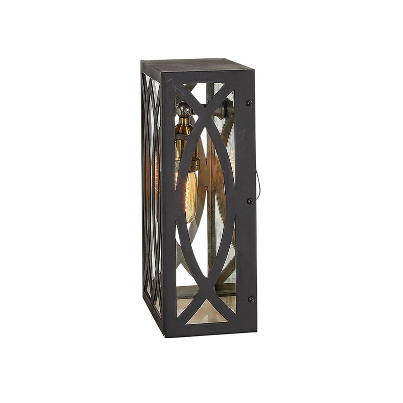 Plafonnier encastré d'extérieur 1 lumière H 14 po New Orleans, Noir antique