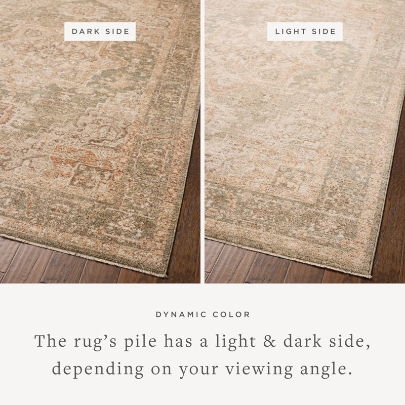 Chris Loves Julia x Loloi Palma Olive / Spice Area Rug, Runner 2'7" x 7'6"