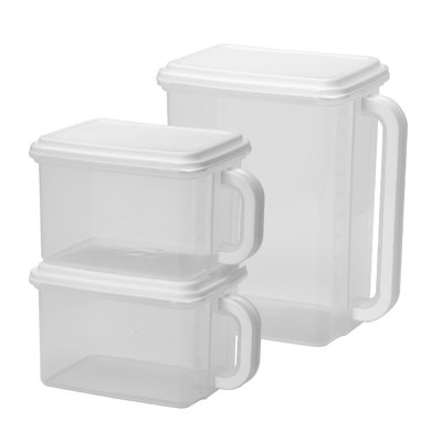 Buddeez Pantry Canisters With Pour Spouts Plastic (Set of 3)