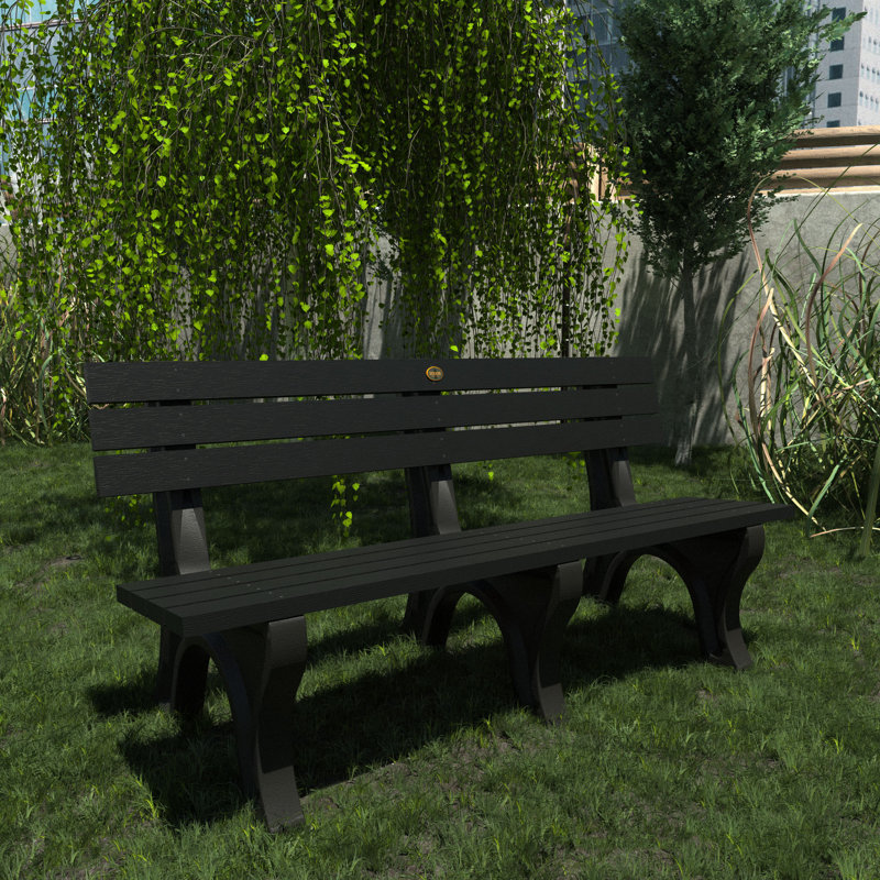 Swing Outdoor Bench, Black