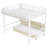 Queen Metal Bunk Bed With LED Lights & USB Ports,  Can Be Converted Into A Sofa-247802957-247802958