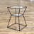 Imane Glass Top End Table