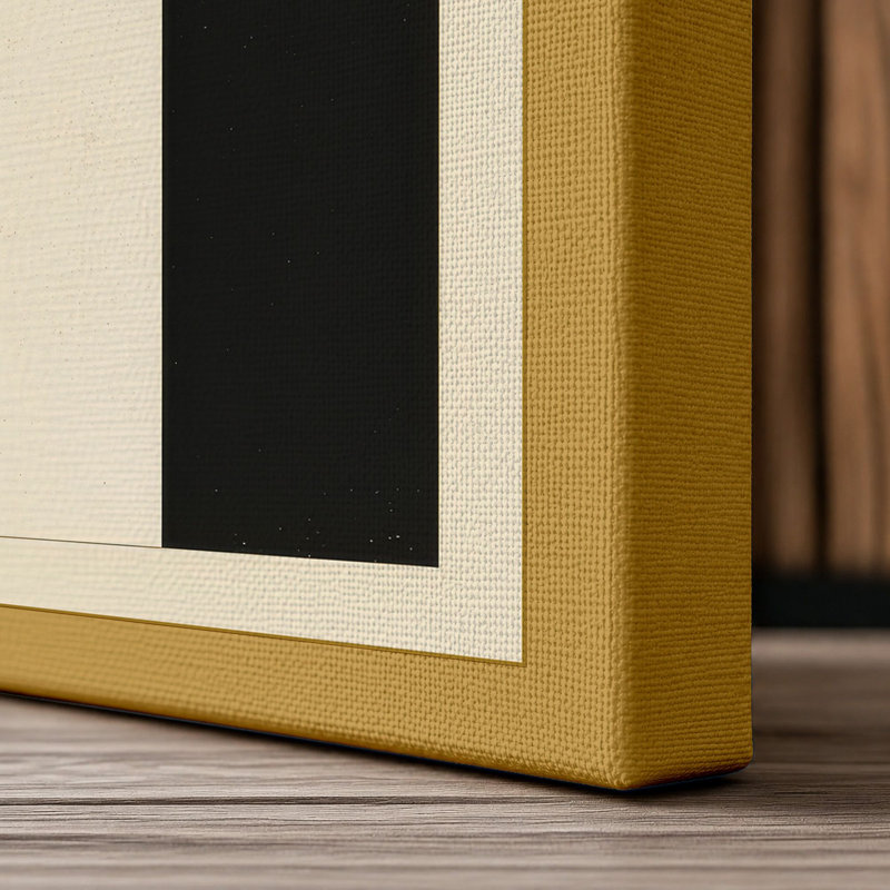 Vertical Forms in Motion Geometric - Wrapped Canvas, 24x16 - 61.0 x 40.6 cm, Ochre Border