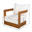 Fauteuil club d'extérieur en bois d'acacia de qualité supérieure