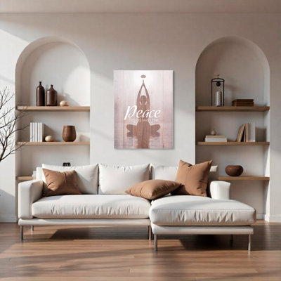 «Peace Begins With Me» par Olivia Rose - impression sur toile tendue
