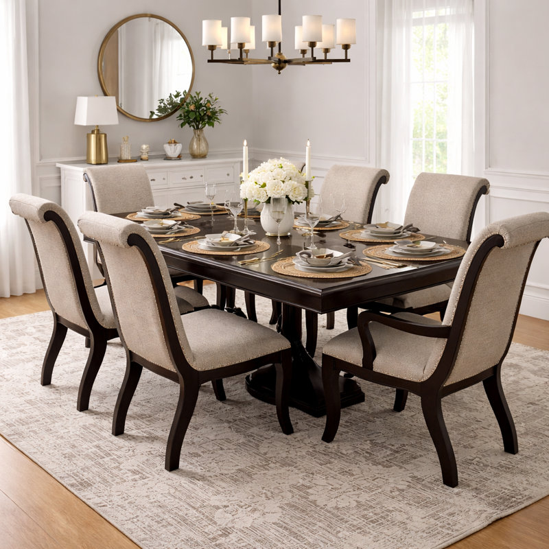 Dows 6 - Person Double Pedestal Dining Set