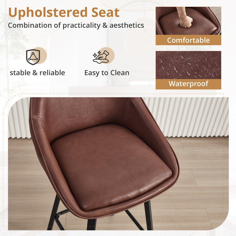 Modern Dining Bartools Stools, Brown