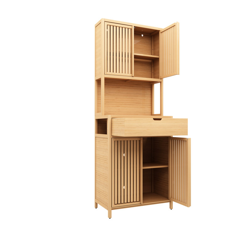 Armoire naturelle pour le thé, grand espace à 1 ou 2 tiroirs, look rustique, maison et salle de bain, 73,14 po Hauteur, 26,91 po de profondeur, 15,32 tiroirs de rangement larges, conception, H, P, l, 56,64 lb