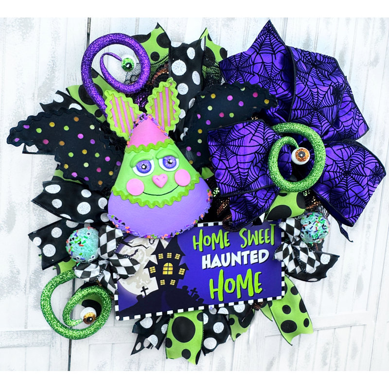 Couronne d'Halloween Home Sweet Haunted Home