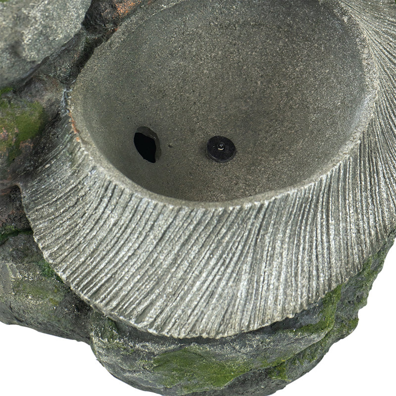 Hand Crafted Weather Resistant Rock Fountain with Light