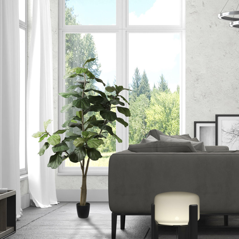 Arbre à violon artificiel en pot., H 72 po x l 34 po x P 34 po