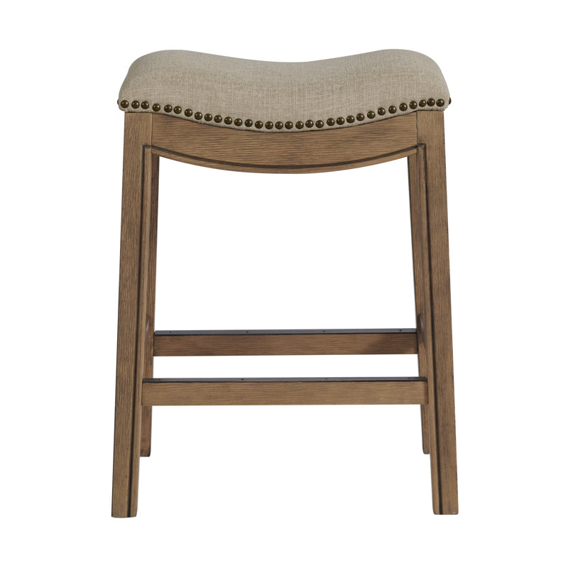 Tabouret de bar et de comptoir en bois d'hévéa Williston, Tabouret de comptoir (siège d'une hauteur de 26 p, 2