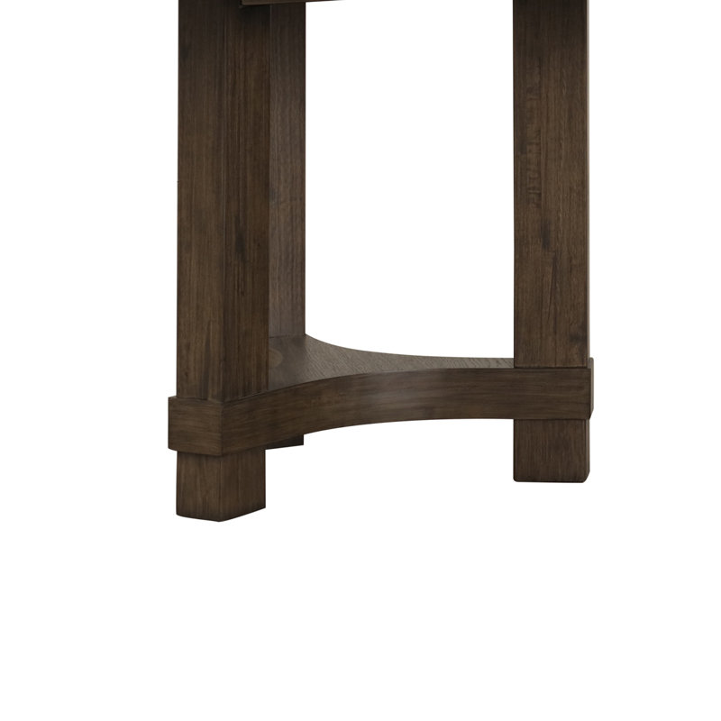 Cora Dining Table, 84 Inch Rectangular Top, Walnut Brown Pedestal Base