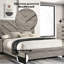 Grand lit à 4 pieds Gray 4 en bois, matelas 8 po, capacité de poids de 220 lb