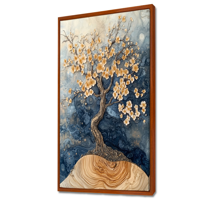 Hodgson - Floral Canvas Art Print, H 60 po x l 28 po, Reproduction encadrée sans passe-partout, Brun