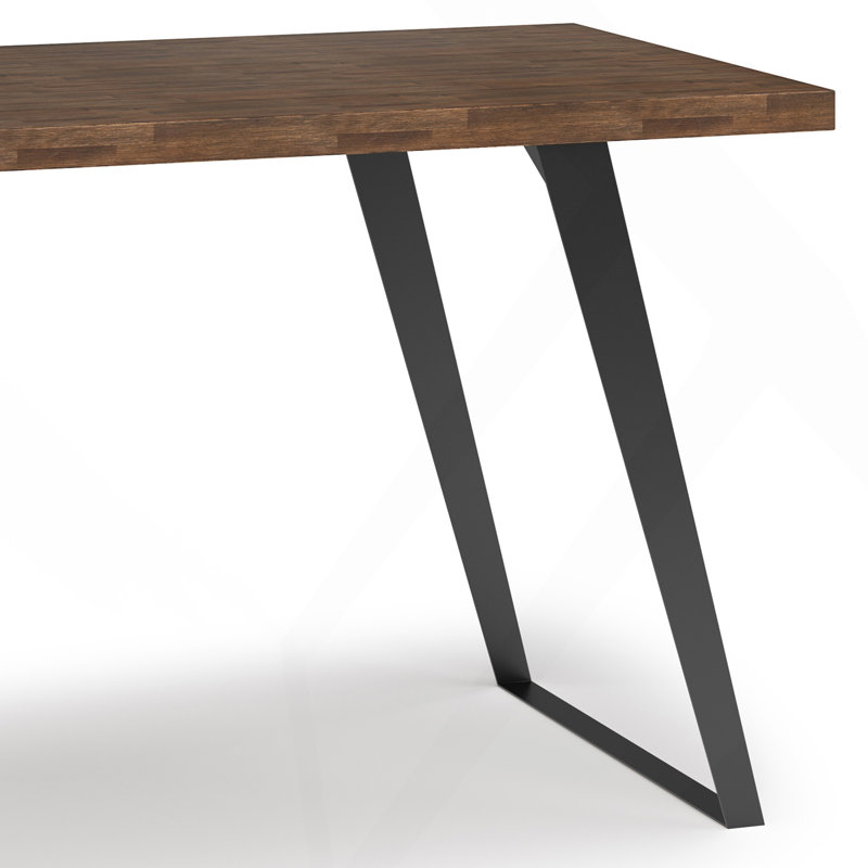 Bureau à plateau plat brun rustique naturel vieilli