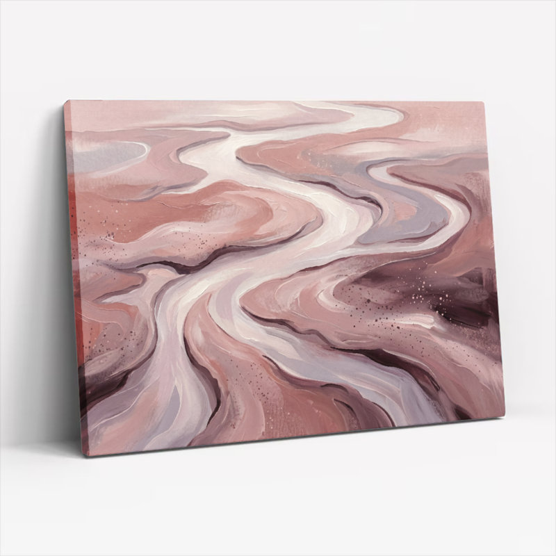 «Abstract Waves», reproduction d'art sur toile, ensemble de 1, Wrapped Canvas, 32"H x 48"W