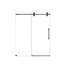 Porte de douche coulissante simple sans cadre de 44 à 48 po x H 76 po - Verre trempé transparent de 5/16 po (8 mm), conception de dérivation avec finition noir mat-126705060