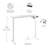 Kaionna 55'' Height Adjustable Desk-767386101