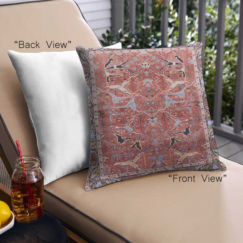 Damask Outdoor Throw Pillow