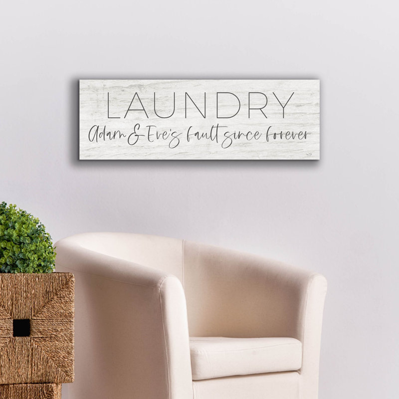 «Laundry - Adam and Eve's Fault Since Forever» par Lux + Me Designs, estampe numérique sur toile